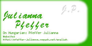 julianna pfeffer business card